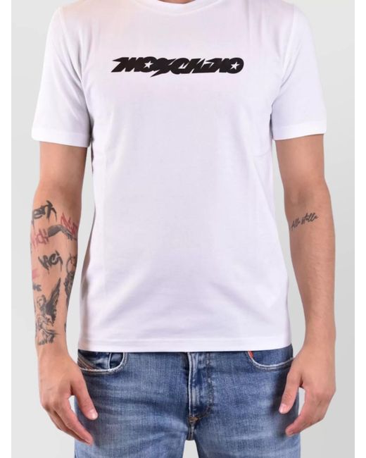 Moschino White Cotton T-Shirt for men