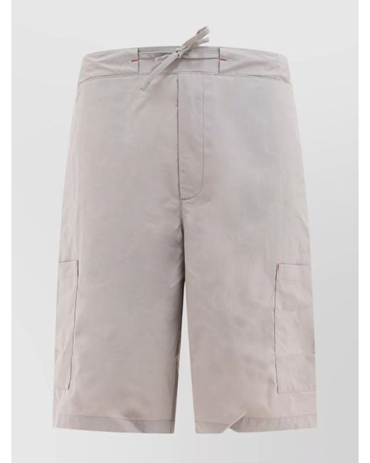 GR10K Gray Drawstring Cargo Shorts for men