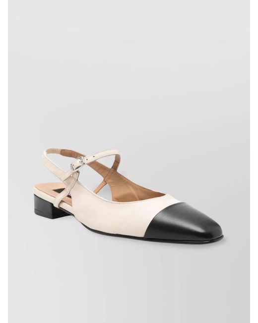 CAREL PARIS Multicolor Leather Two Tone Slingback Ballerina Shoes