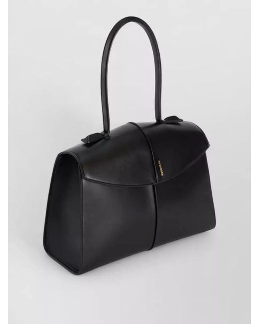 Jil Sander Black Medium Leather Shoulder Bag
