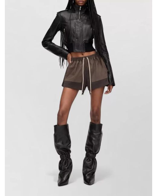 Rick Owens Brown Silk Boxers Shorts