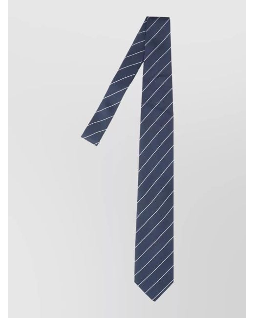 Lardini Blue Striped Tie Adjustable Length Slim Shape for men