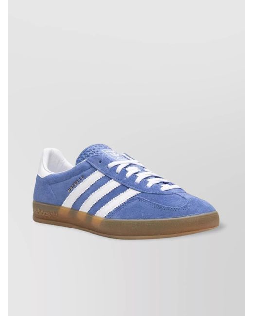 Adidas Blue Leather Low-Top Sneakers