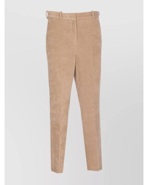 Circolo 1901 Natural Corduroy Tailored Trousers