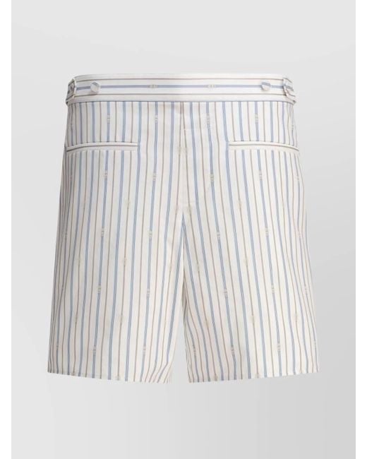 McQueen White Tailored Shorts for men