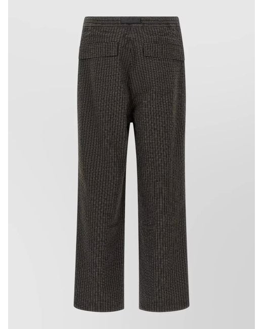 Gramicci Gray Checked Wide-Leg Cargo Shorts for men