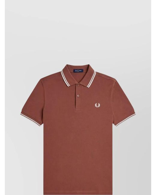 Fred Perry Red Cotton Polo Shirt for men