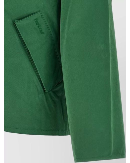Barbour Green Heritage Jacket Corduroy Collar Raglan Sleeves for men