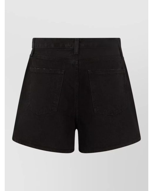 Agolde Black Denim Tailored Shorts