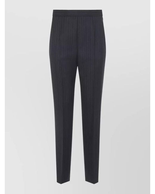 Jil Sander Blue Slim Fit Tailored Wool Blend Pants