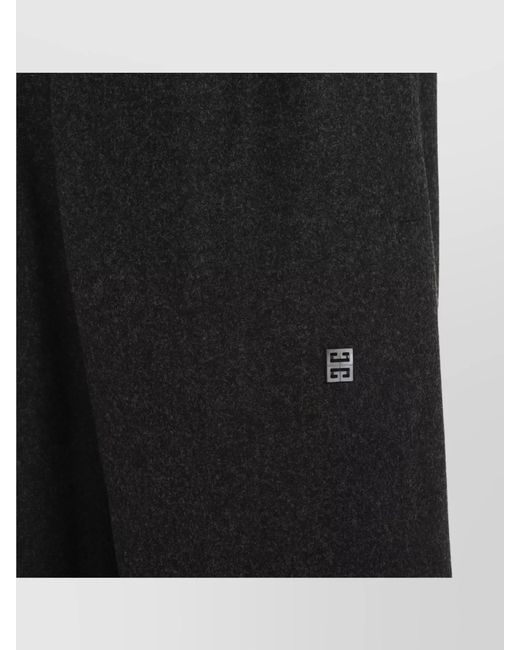 Givenchy Black Virgin Wool Track Pants for men