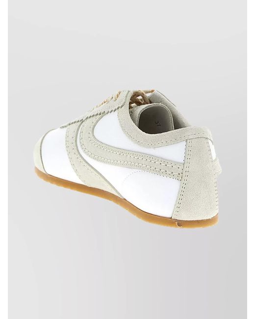 Dries Van Noten White Leather Low-Top Sneakers