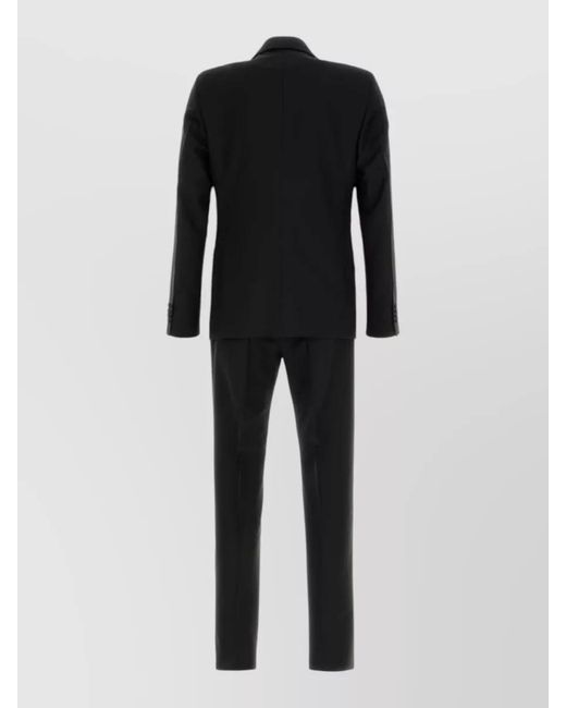 Prada Black Wool Blend Tailored Suit Jacket Trousers for men