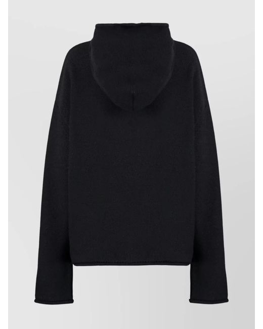 MM6 by Maison Margiela Black Wool Knitted Hoodie