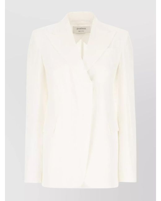 Sportmax White Viscose Blend Blazer