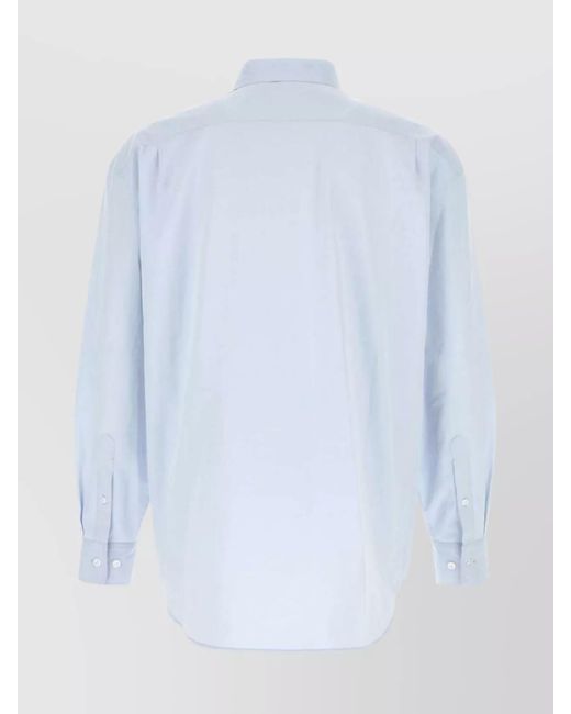 The Row Blue Cotton Poplin Shirt for men