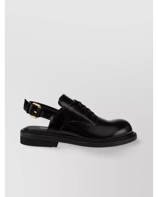 Moschino Black Leather Slingback Sandals for men