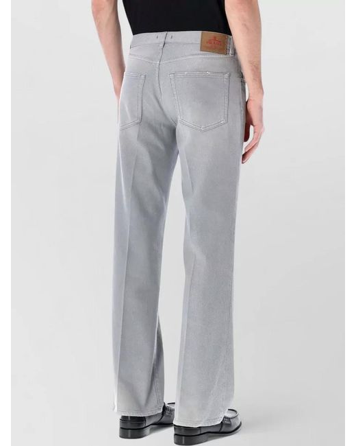 Prada Gray Denim Jeans Regular Rise Straight Leg for men