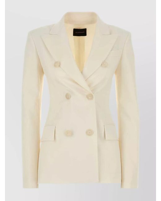 ANDAMANE Natural Single-Breasted Blazer