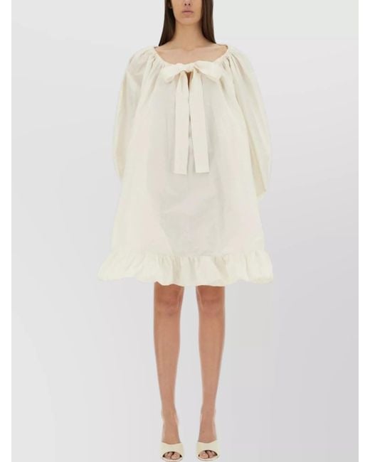 Patou White Oversized Mini Dress