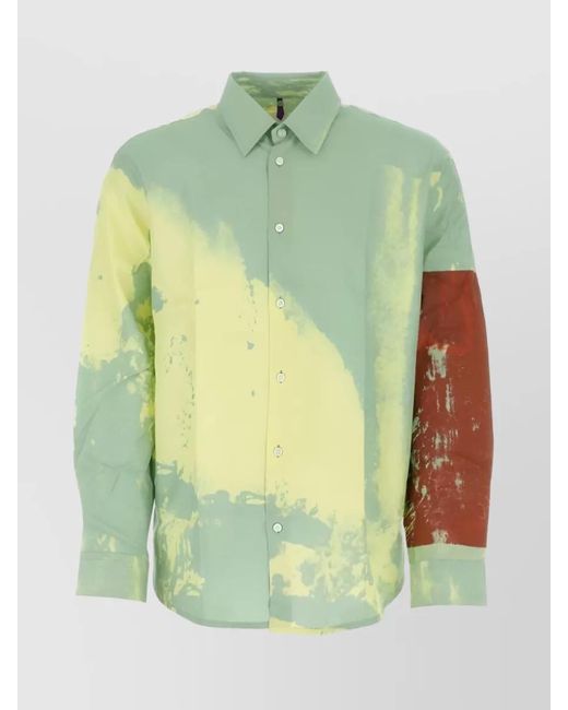 OAMC Green All-Over Print Button-Up Shirt for men