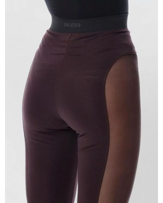 The Attico Multicolor High Rise Technical Mesh Panel Leggings