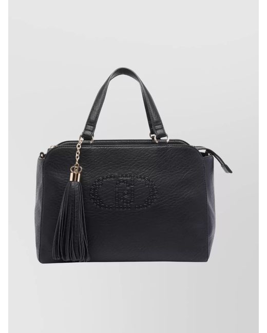 Liu Jo Black Cross-Body Bag Featuring Zipped Pockets