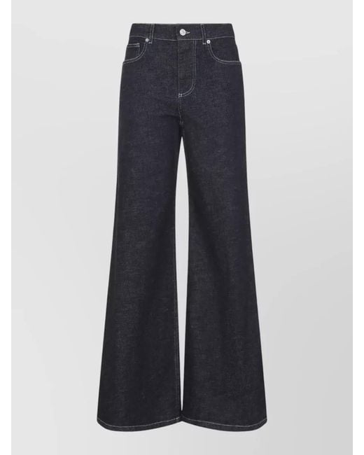 Marni Blue Denim Mid-Rise Wide-Leg Jeans
