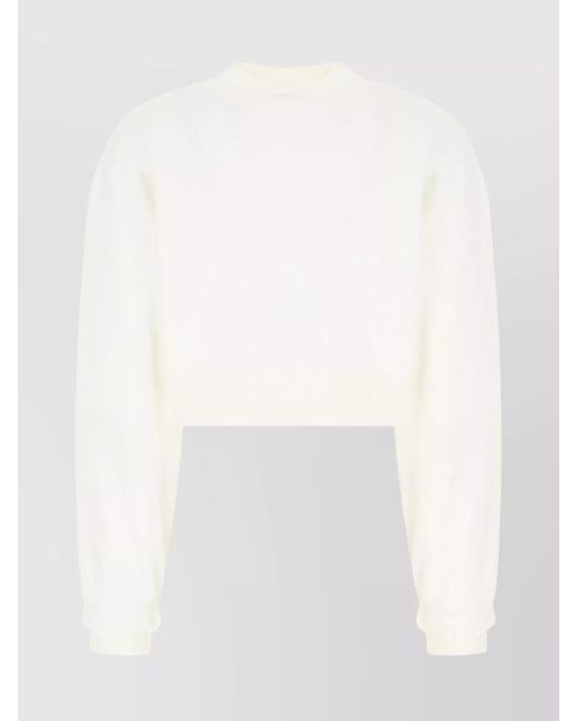 McQueen White Cotton Sweatshirt