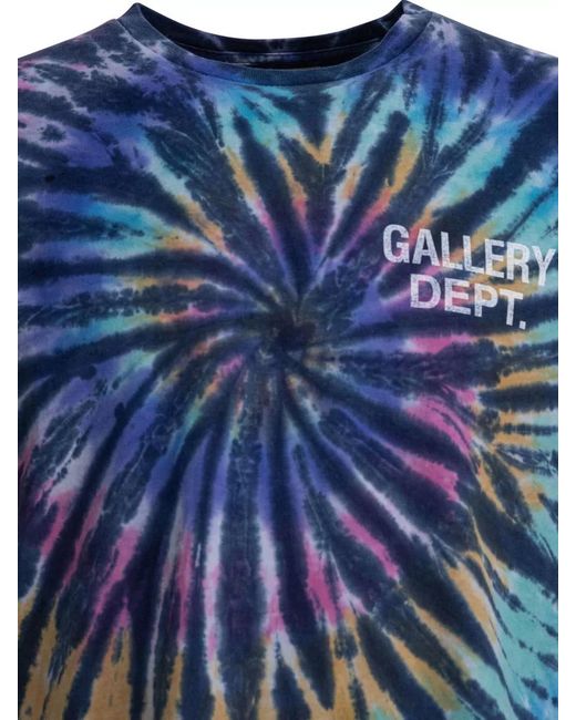 GALLERY DEPT. Blue Miami Crew Neck Tie Dye T Shirt for men