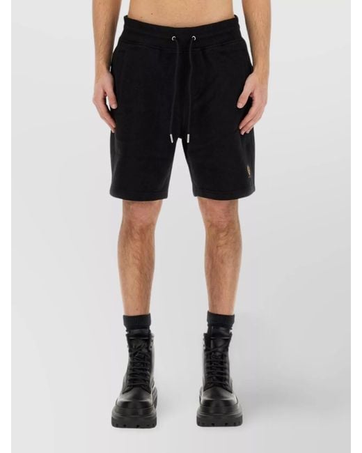 Belstaff Black Cotton Regular-Fit Deck Shorts for men