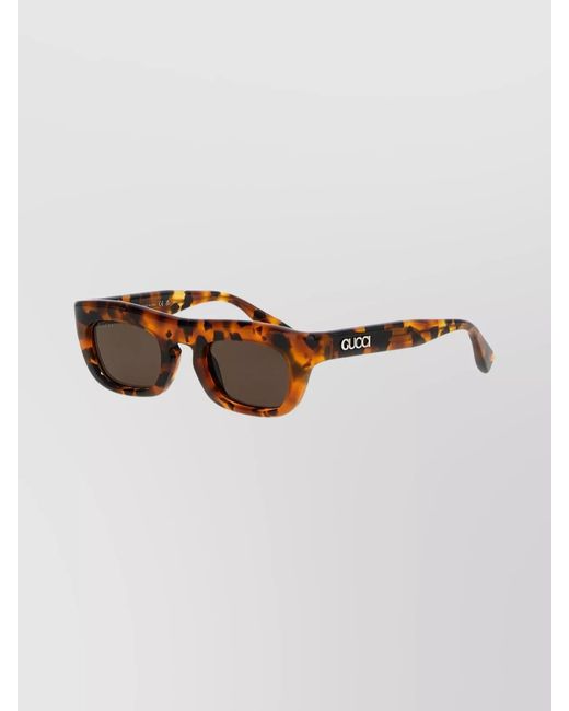 Gucci Brown Rectangular Sunglasses for men