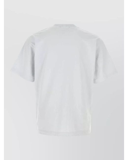 Stone Island White Cotton Logo Patch Short-Sleeve T-Shirt for men