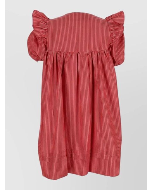 Ganni Red Cotton Top