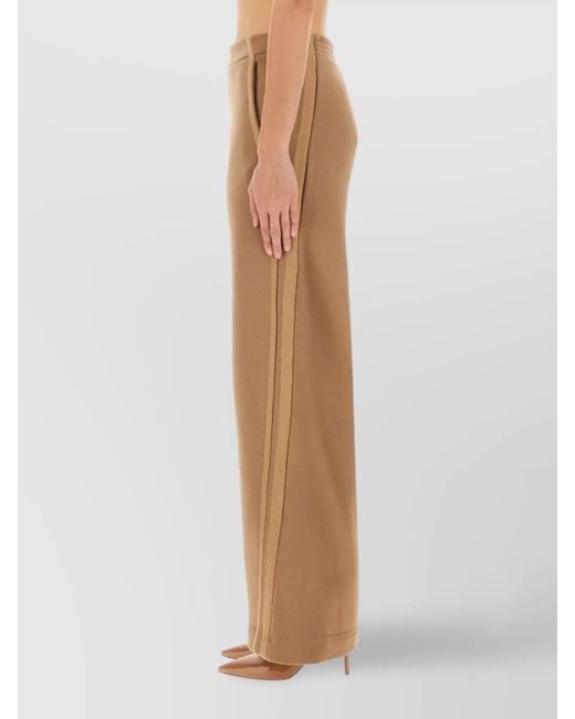 Max Mara Natural Cotton Wide-Leg Trousers