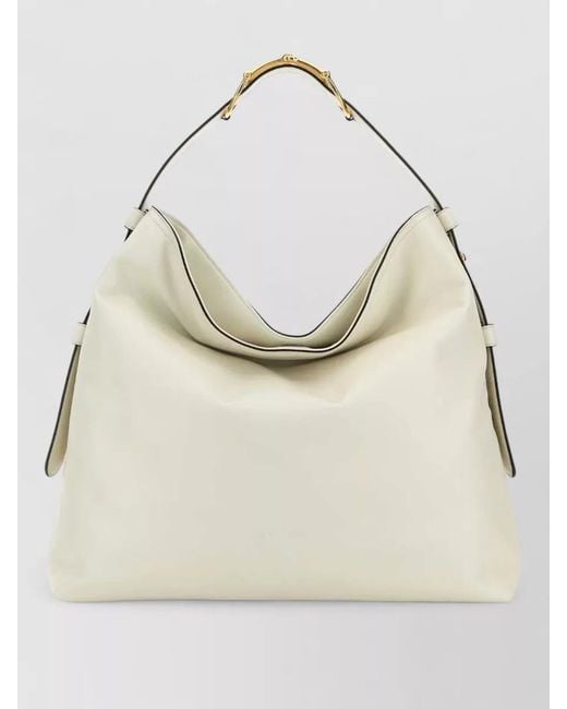 Gucci Natural Large Leather Shopping Bag With Top Handle