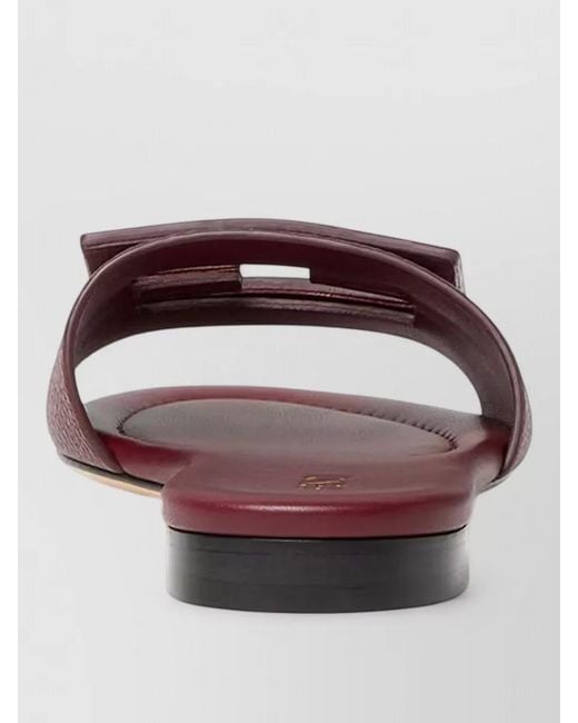Fendi Brown Baguette Wide Band Open Toe Slides