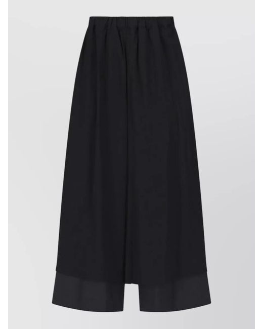 Comme des Garçons Blue Wool A-Line Skirt