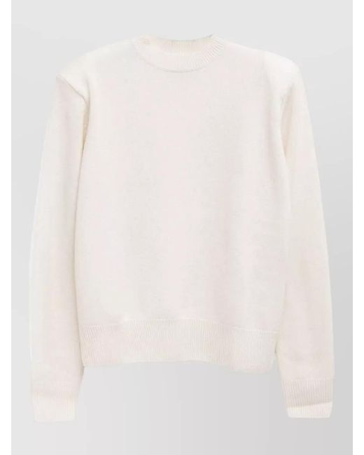 Frankie Shop Natural Cashmere-Blend Crewneck Sweatshirt