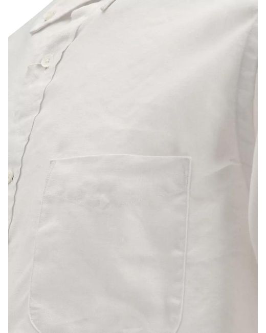 Beams Plus White Linen Casual Shirt for men
