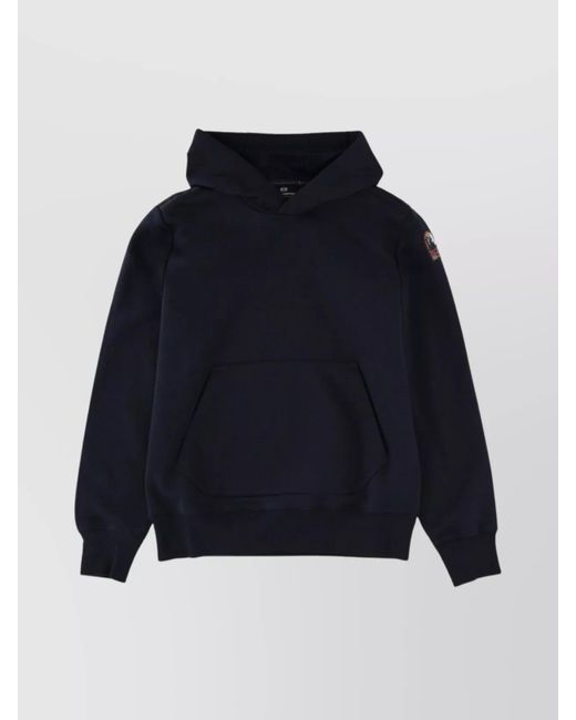 Parajumpers Blue Hooded Knitwear Featuring Front Pocket for men