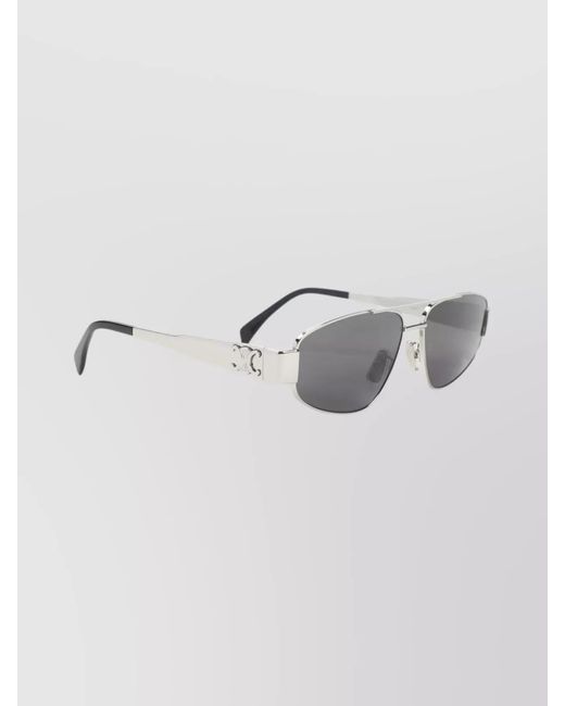 Céline Gray Metal Aviator Sunglasses for men