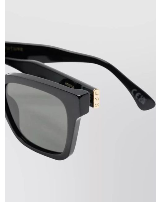 Retrosuperfuture Gray America Rectangular Sunglasses Acetate Frame for men