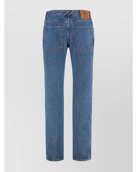 Burberry Blue Cotton Slim-Fit Jeans for men