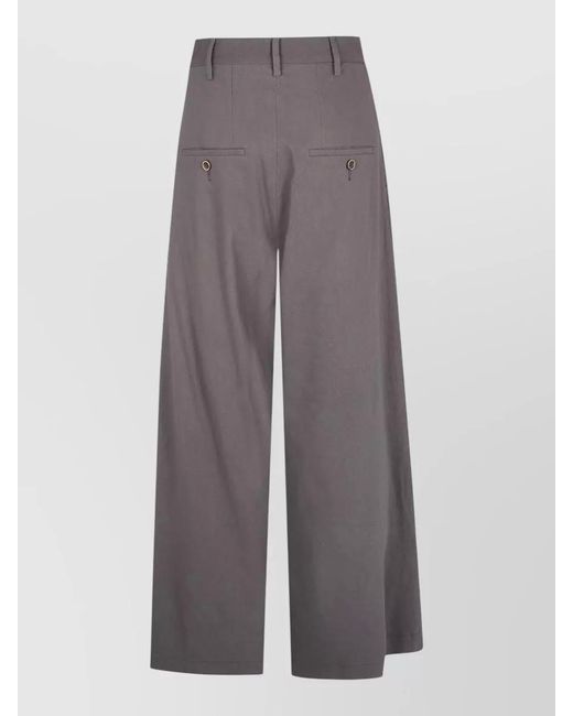 Uma Wang Gray Wide-Leg Trousers