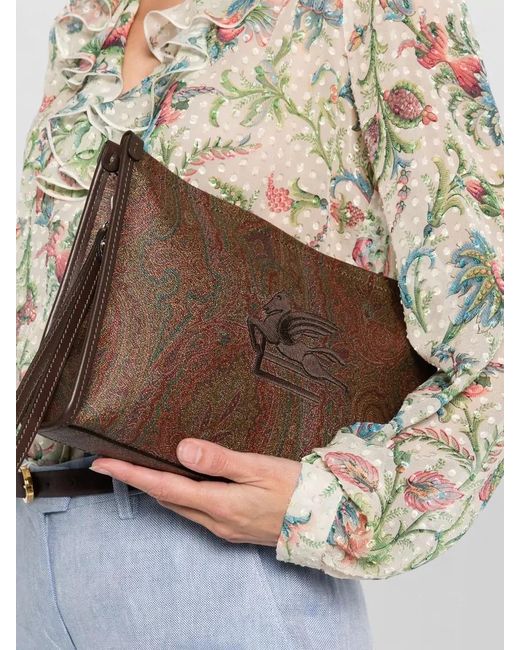 Etro Brown Clutch Bag for men