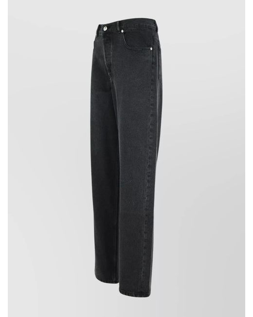 A.P.C. Black Denim Wide-Leg Jeans for men