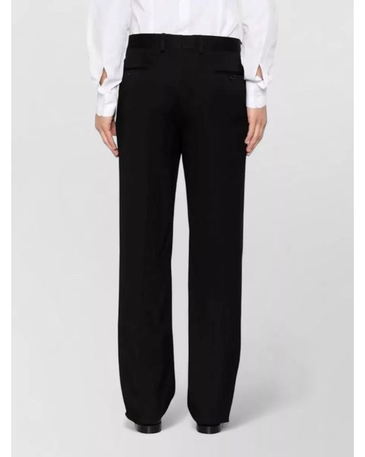 Lardini Black Tailored Trousers Pressed Crease for men