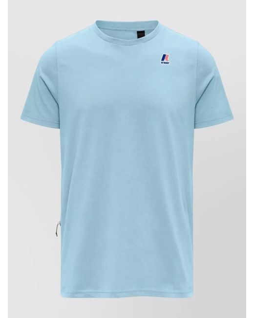 K-Way Blue Leonide Crew Neck Short Sleeve Top