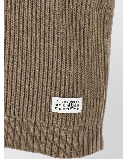 MM6 by Maison Margiela Natural Ribbed Wool Blend Vest for men